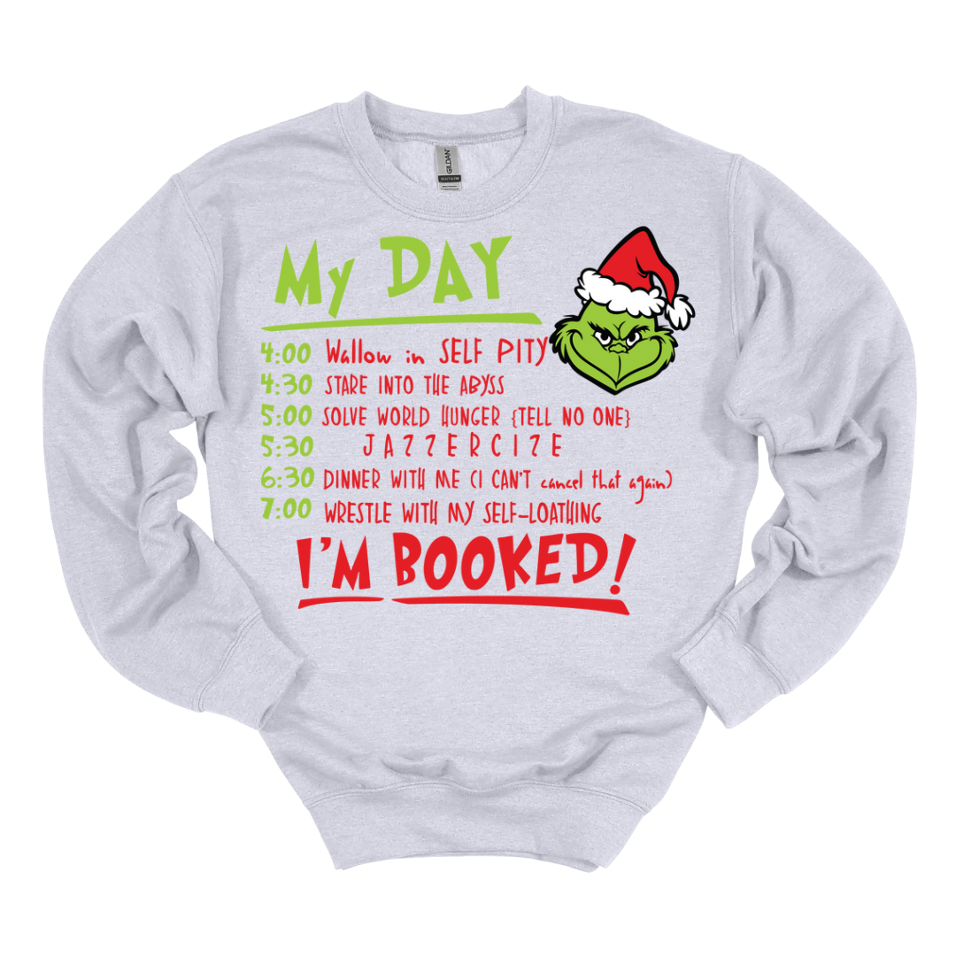 Grinch Schedule Sweater