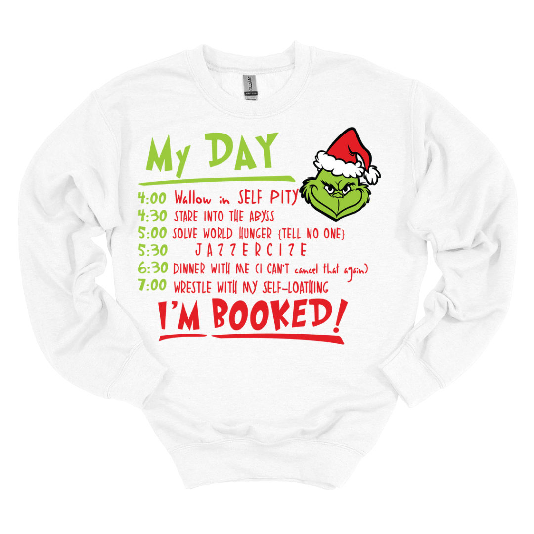 Grinch Schedule Sweater