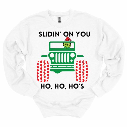 Slidin’ on you ho, ho, ho’s